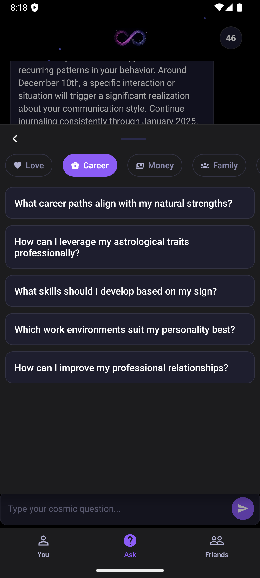 Ask the Universe Anything Screen